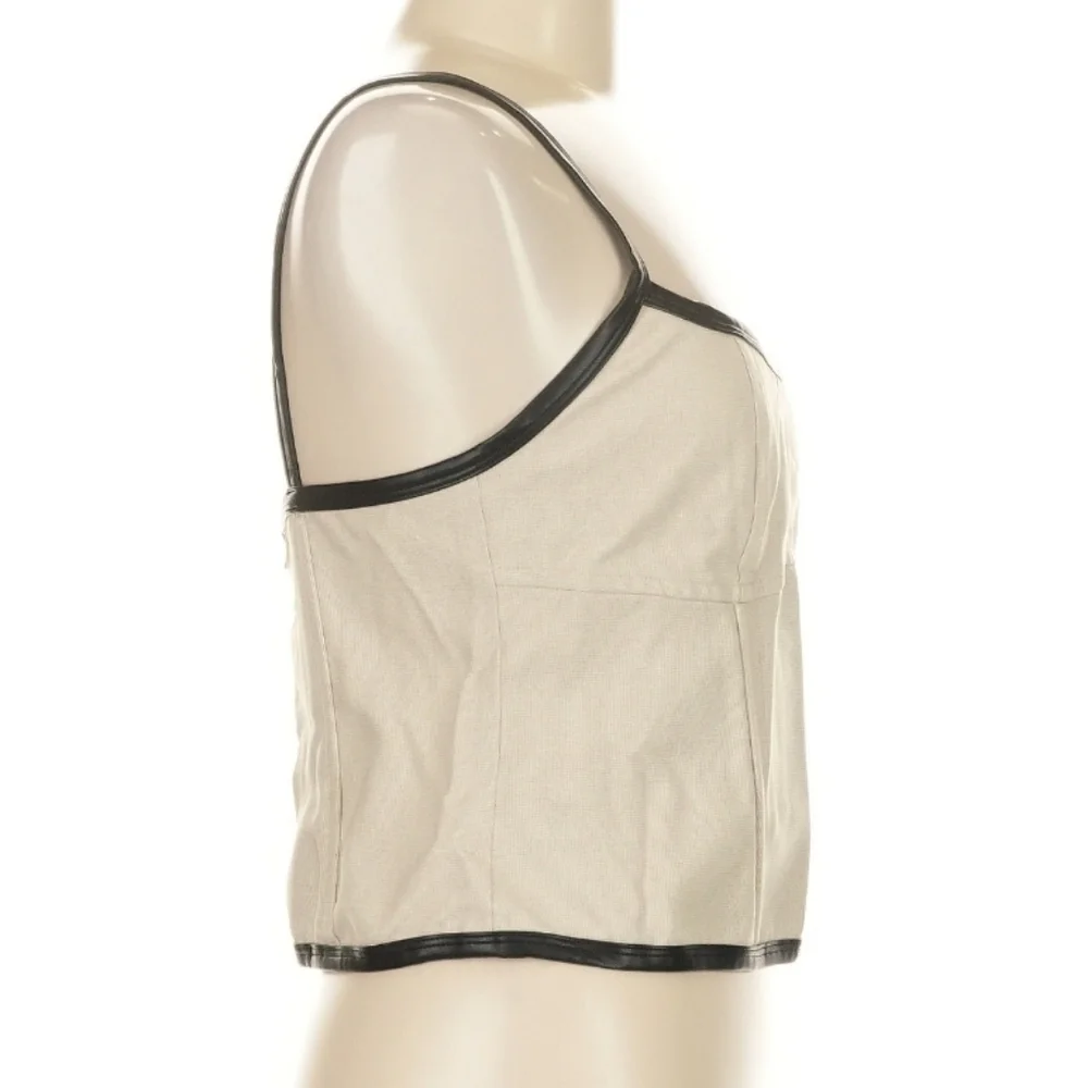 Princess Polly Thalorien Top Beige with Black Trim, Size US 8
